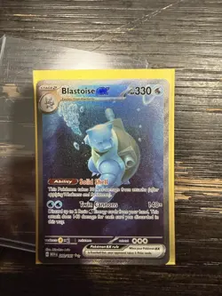 Pokemon Blastoise ex 200/165 SV151 Full Art Holo Special Illustration Rare EX - Image 1