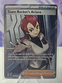 Pokemon TCG Team Rockets Ariana Full Art 224/182 Destined Rivals NM - Image 1