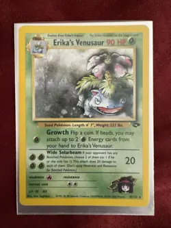 Erika's Venusaur 4/132 Gym Challenge Holo Rare Swirl MP/LP Pokemon TCG - Image 1