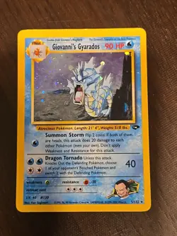 Pokemon TCG Giovanni's Gyarados Gym Challenge Holo 5/132 WOTC Vintage LP MP - Image 1