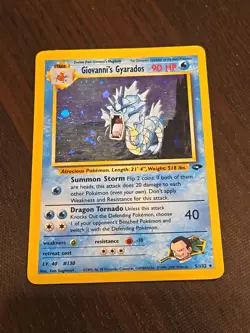 Pokemon TCG Giovanni's Gyarados Gym Challenge Holo 5/132 WOTC Vintage LP MP - Image 2