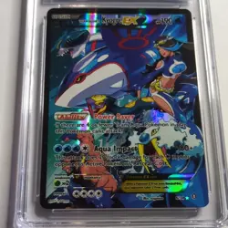 CGC 7 Team Aqua’s Kyogre EX 6/34 Double Crisis Full Art Pokemon Holo w/Subgrades - Image 2
