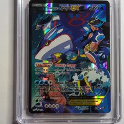CGC 7 Team Aqua’s Kyogre EX 6/34 Double Crisis Full Art Pokemon Holo w/Subgrades - Image 4