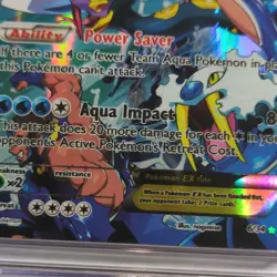 CGC 7 Team Aqua’s Kyogre EX 6/34 Double Crisis Full Art Pokemon Holo w/Subgrades - Image 5