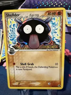SHELLDER Delta Species) 63/101-Ex DRAGON FRONTIERS POKEMON-REV HOLO-STAMPED-NM - Image 1