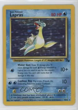 Lapras Holo Pokemon Fossil #10 1999 - Image 1