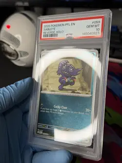 2025 Pokemon Pfl- EN Sableye Reverse Holo 059/094 PSA 10 Gem Mint POP 4! - Image 2