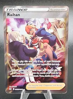 Pokemon Raihan GG65 Sword Shield Crown Zenith Galarian Gallery Full Art Trainer - Image 1