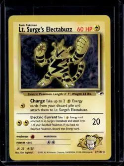 2000 Pokemon Gym Heroes Lt. Surge's Electabuzz #27/132 - Image 1