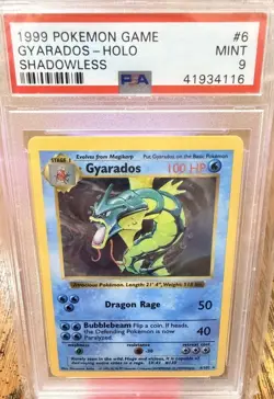 1999 Pokemon TCG Gyarados Holo Shadowless Set PSA 9 Mint - Image 1