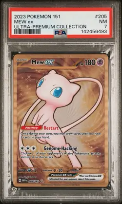 2023 POKEMON 151 ULTRA-PREMIUM COLLECTION #205 GOLD METAL MEW EX PSA 7 205/165 - Image 1
