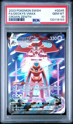 2023 Pokemon Crown Zenith Deoxys Vmax Full Art #GG45 GMT PSA 10 Galarian Gallery - Image 1