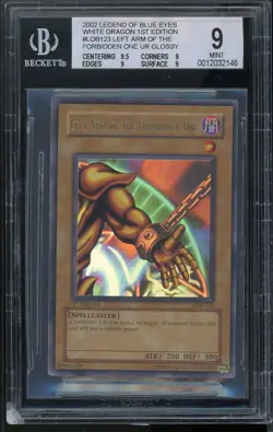 Left Arm Of Forbidden One LOB-123 1st Edition FOIL LINE ERROR Yugioh BGS 9 - Image 1