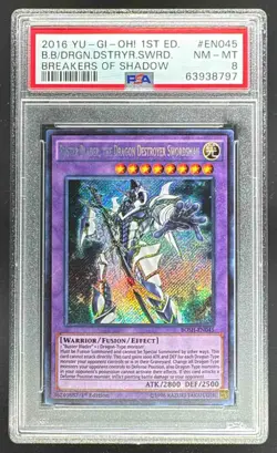 8797 Buster Blader 2016 Yu-Gi-Oh! Breakers of Shadow 1st Edition #EN045 PSA 8 - Image 1