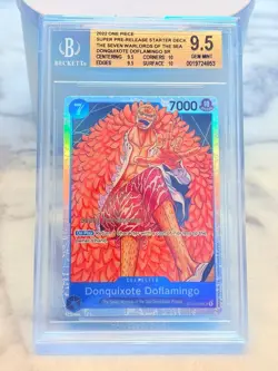 20222 One Piece DONQUIXOTE DOFLAMINGO SUPER PRE RELEASE BGS 9.5 SEVEN WARLORDS - Image 1