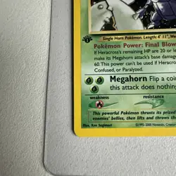 Heracross Holo Rare 1st Edition 6/111 Neo Genesis WOTC Vintage Pokemon SWIRL - Image 3