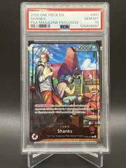 2025 One Piece Shanks OP09-001 PSA Magazine Exclusive PSA 10 - Image 1