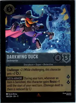 Disney Lorcana Darkwing Duck - Darkwarrior COLD FOIL Winterspell #188/204 NM - Image 1