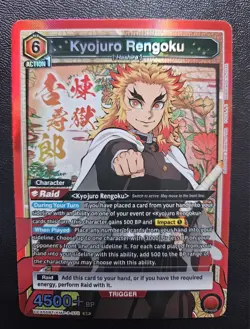 Kyojuro Rengoku UEX05BT/KMY-3-072 SR Holo Union Arena Demon Slayer Vol 2 NM/MT - Image 1