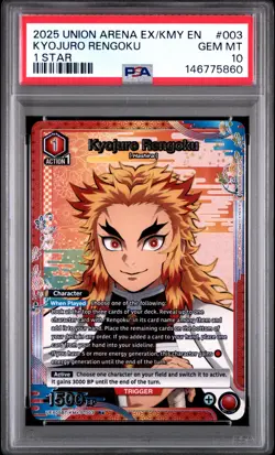 Union Arena TCG Kyojuro Rengoku Alt Art Holo PSA 10 Gem Mint Demon Slayer - Image 1