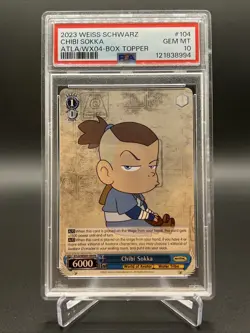 2023 Sokka Chibi Weiss Schwarz PR Promo Avatar The Last Airbender PSA 10 - Image 1