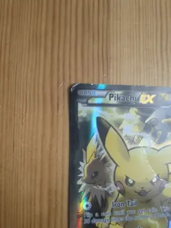 Pokemon TCG Pikachu EX XY124 Holo Promo Card Damaged Pokemon XY HP - Image 3