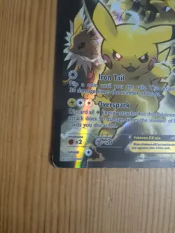 Pokemon TCG Pikachu EX XY124 Holo Promo Card Damaged Pokemon XY HP - Image 4
