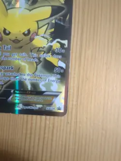 Pokemon TCG Pikachu EX XY124 Holo Promo Card Damaged Pokemon XY HP - Image 5