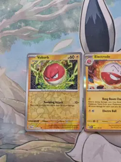 Pokemon Card Voltorb Reverse Holo S&V 151 100/165 & Electrode Holo 101/165 - Image 2