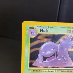 Pokemon TCG Muk 13/62 Fossil Unlimited Holo Rare Card 1999 - Image 2