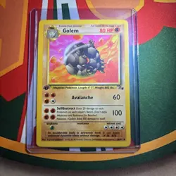 Pokemon TCG Fossil Golem 1st Edition Uncommon Card 36/62 - Image 1
