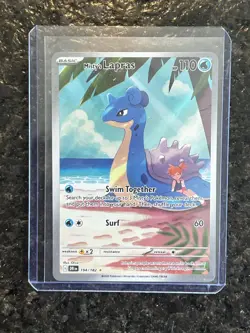 Pokemon TCG Destined Rivals Misty's Lapras Holo Card 194/182 Illustration Rare - Image 1