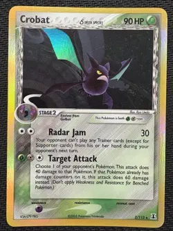 Pokemon TCG Crobat EX Delta Species Holo Rare 2/113 2005 LP Excellent Card - Image 1
