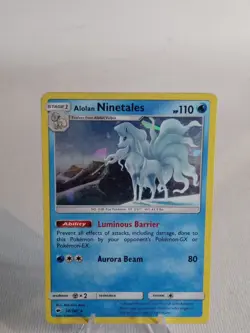 Pokemon TCG Alolan Ninetales Burning Shadows 28/147 Holo Rare - Image 1