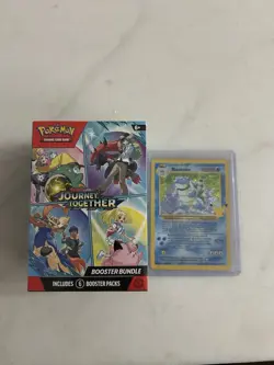 Booster Bundle Journey Together Pokemon TCG + Blastoise 25th Anniversary Card - Image 1