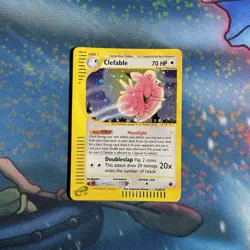Pokemon TCG Clefable Holo Rare Card 7/165 Expedition Set LP - Image 1