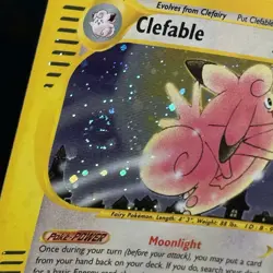 Pokemon TCG Clefable Holo Rare Card 7/165 Expedition Set LP - Image 3