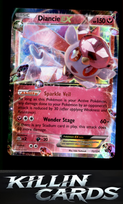Diancie EX 72/124 Pokemon Ultra Rare XY - Fates Collide Card LP - Image 1