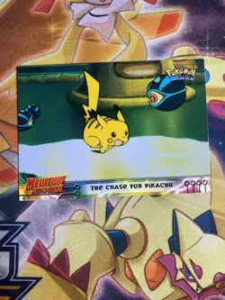 The Chase for Pikachu #28 Pokemon Topps The First Movie Card (Blue Label) NM - Image 1