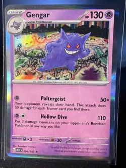 Pokemon TCG Gengar Holo SV Scarlet & Violet 151 Card 094/165 - Image 1