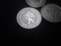 Pokemon Card Meiji Promo Battle Coin Silver x3 Machamp Evolutions #6218 PLAY - Image 3