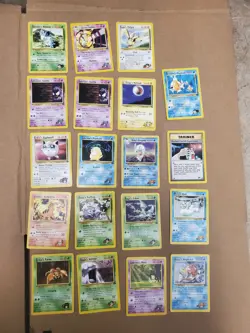 19 cards Gym Heroes/Challenge Card Lot LP/MP Condition Vintage Pokemon Lot - Image 1