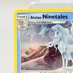 Alolan Ninetales Holo 28/147 SM Burning Shadows Pokemon Card Rare LP - Image 2