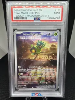 Teal Mask Ogerpon 123 Sv: Scarlet & Violet Promo Cards Holo PSA 9 - Image 1