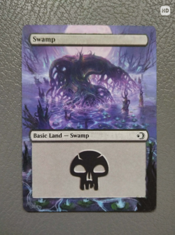 Swamp MTG Lorwyn Eclipsed Hand Painted Borderless Extended Altered Art - Image 1