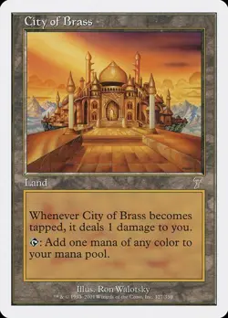 7th Edition MTG 1 City of Brass Magic - Image 1