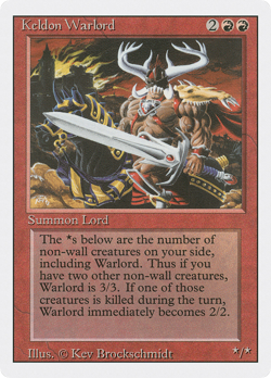Keldon Warlord (MP) Revised Edition 3ED Magic MTG - Image 1