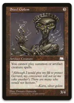 Steel Golem (NM) Weatherlight WTH Magic MTG - Image 1