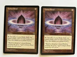 MTG Lotus Petal x2 - Tempest 1997 - Lightly Played LP - Magic the Gathering - Image 1