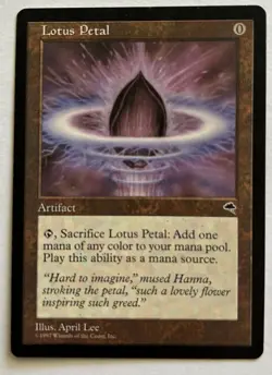 MTG Lotus Petal x2 - Tempest 1997 - Lightly Played LP - Magic the Gathering - Image 2
